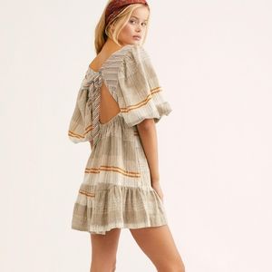 Free People All Lined Up Mini Dress